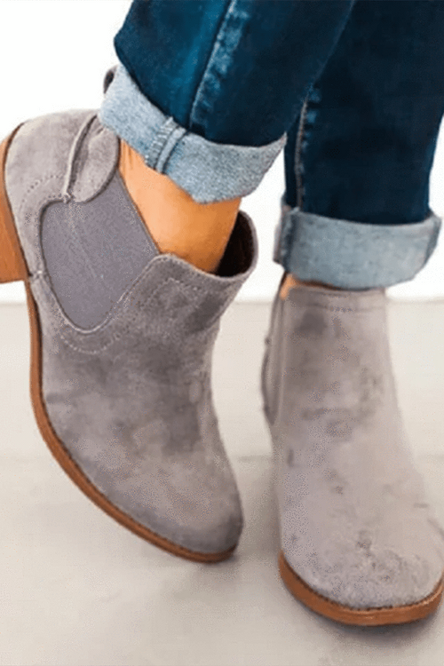 Stor storlek Kvinnor Plain Point Toe Ankel Boots 
