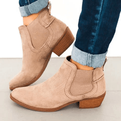 Stor storlek Kvinnor Plain Point Toe Ankel Boots 