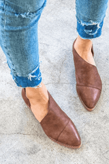 Mode Retro Spetsiga Grund Plattsula Skor 