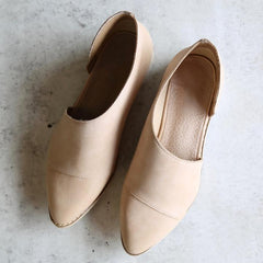 Mode Retro Spetsiga Grund Plattsula Skor 