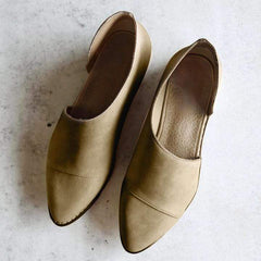 Mode Retro Spetsiga Grund Plattsula Skor 