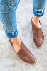 Mode Retro Spetsiga Grund Plattsula Skor 