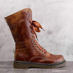 Höst Och Vinter Retro Flat Tonade Martin Boots 