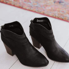 Europeisk stil Mode högklackade korta stövlar