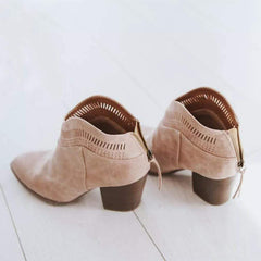 Europeisk stil Mode högklackade korta stövlar