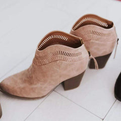 Europeisk stil Mode högklackade korta stövlar