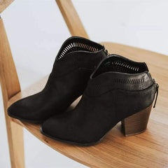 Europeisk stil Mode högklackade korta stövlar