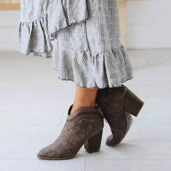 Europeisk stil Mode högklackade korta stövlar