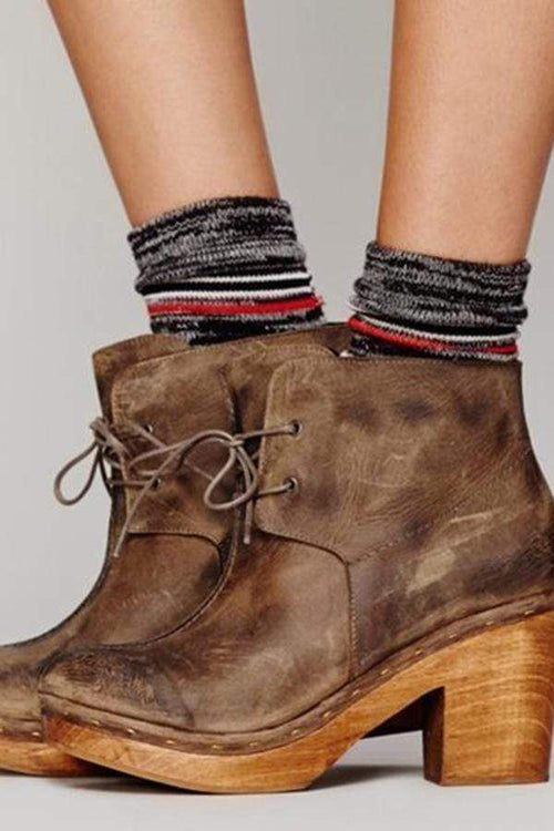 Fashionabla vattentäta korta stövlar med hög klack