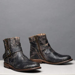 Mode flerfärgade Martin Boots med låg klack