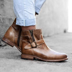 Mode flerfärgade Martin Boots med låg klack