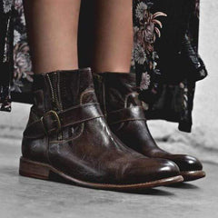 Mode flerfärgade Martin Boots med låg klack