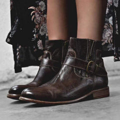 Mode flerfärgade Martin Boots med låg klack