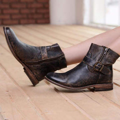 Mode flerfärgade Martin Boots med låg klack