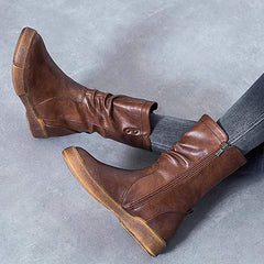 Mode Snygga lågklackade medelhöga Martin-stövlar