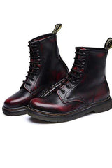 Höst Vinter Platta Brittiska Martin Boots med låg klack 