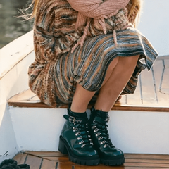 Mode vattentäta mellanhöga klackstövlar