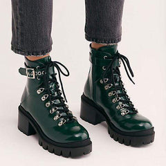 Mode vattentäta mellanhöga klackstövlar