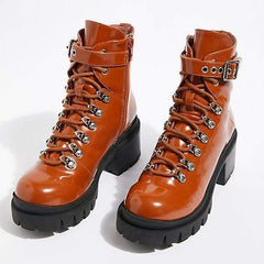 Mode vattentäta mellanhöga klackstövlar