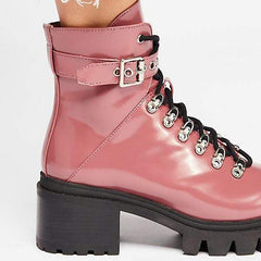 Mode vattentäta mellanhöga klackstövlar