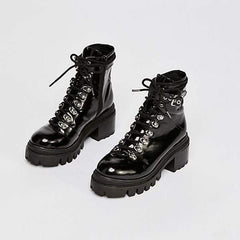 Mode vattentäta mellanhöga klackstövlar