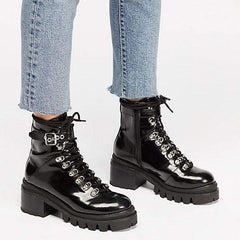 Mode vattentäta mellanhöga klackstövlar