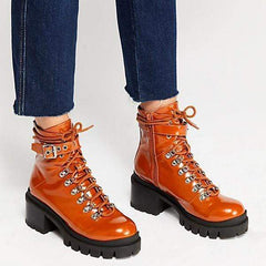 Mode vattentäta mellanhöga klackstövlar