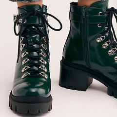 Mode vattentäta mellanhöga klackstövlar