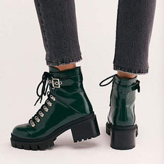 Mode vattentäta mellanhöga klackstövlar