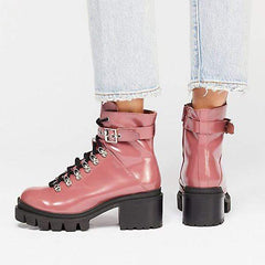 Mode vattentäta mellanhöga klackstövlar