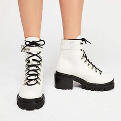 Mode vattentäta mellanhöga klackstövlar