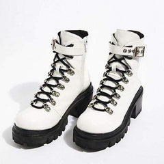 Mode vattentäta mellanhöga klackstövlar