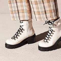 Mode vattentäta mellanhöga klackstövlar