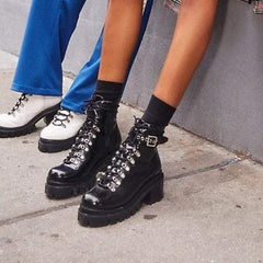 Mode vattentäta mellanhöga klackstövlar