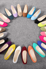 Pointed Flat Bottom Shallow Mouth Candy Color Shoes