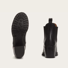 Snygga läderskor med hög klack för kvinnor