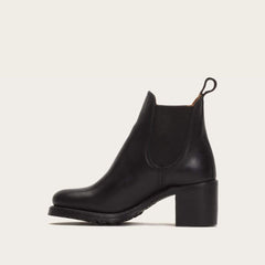 Snygga läderskor med hög klack för kvinnor