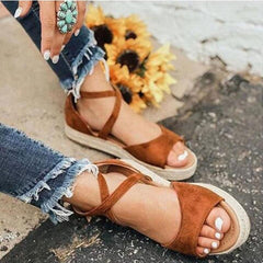 Summer Plain Open Toed Thicken Sole Sandal