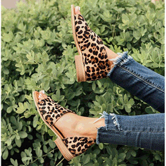 Peep Toe Leopard Sandals Casual Shoes
