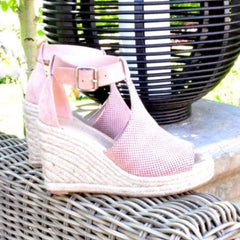 Plain Velvet Peep Toe Date Wedge Sandaler 