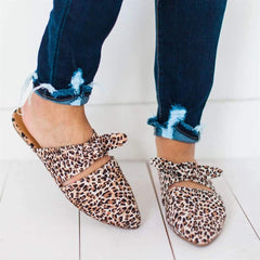 Fashion Pointed Bow Flat Slippers