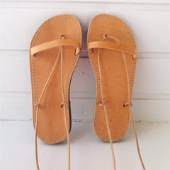 Fashion Simple Lace-Up Versatile Flat Sandals