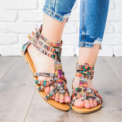 Fashion Adjustable Buckle Multicolor Sandals