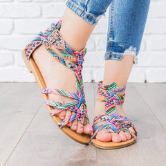 Fashion Adjustable Buckle Multicolor Sandals