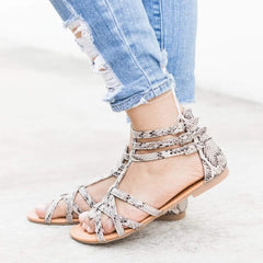 Fashion Adjustable Buckle Multicolor Sandals