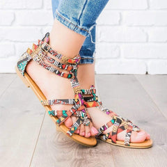 Fashion Adjustable Buckle Multicolor Sandals