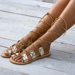 Roman Style Cross Straps Hollow Sandals