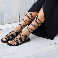 Roman Style Cross Straps Hollow Sandals