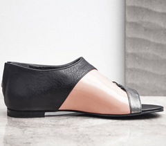 Fashion   Multi-Color Stitching Flat Sandals