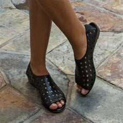 Low Heel Fish   Elastic Sandals